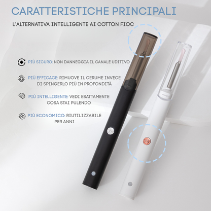 Calynia™:Dispositivo con visione HD per la pulizia delle orecchie